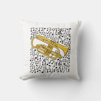 Cornet Musical Notes Cornetist Messing Musicus Kussen