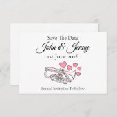 Cornet Musician Wedding Bewaar de datum (Voorkant / Achterkant)