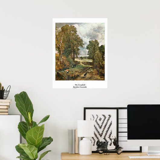 Cornfield door John Constable Poster (Thuiskantoor)