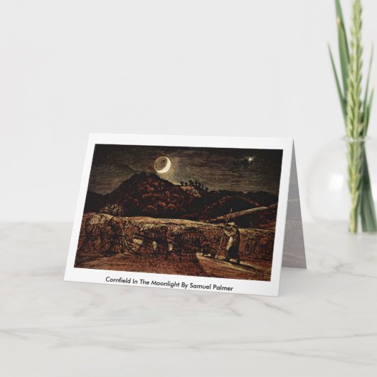 Cornfield in het monlicht door Samuel Palmer Kaart (Voorkant)