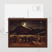 Cornfield in het monlicht van Palmer Samuel Briefkaart (Voorkant / Achterkant)