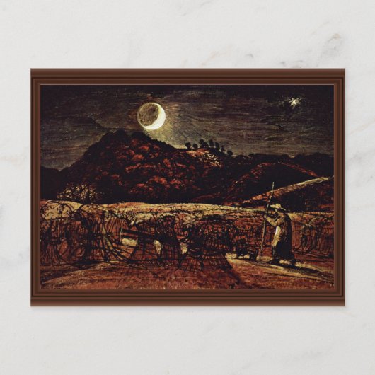 Cornfield in het monlicht van Palmer Samuel Briefkaart (Voorkant)