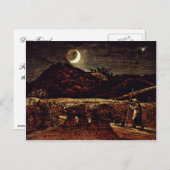 Cornfield in het monlicht van Palmer Samuel Briefkaart (Voorkant / Achterkant)