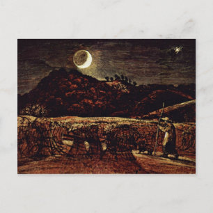 Cornfield in het monlicht van Palmer Samuel Briefkaart