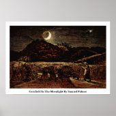 Cornfield in het monlicht van Samuel Palmer Poster (Voorkant)