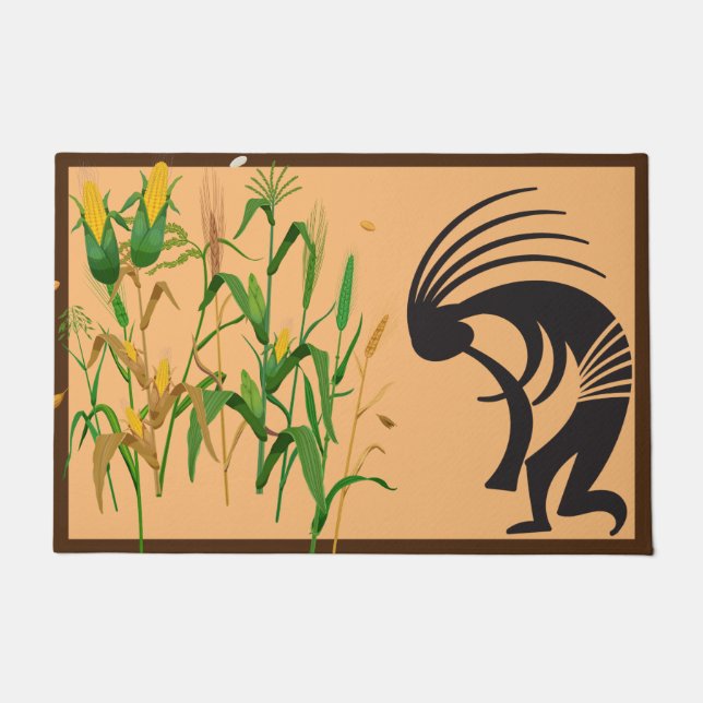 Cornfield Springtime Kokopelli Doormat Deurmat (Voorkant)