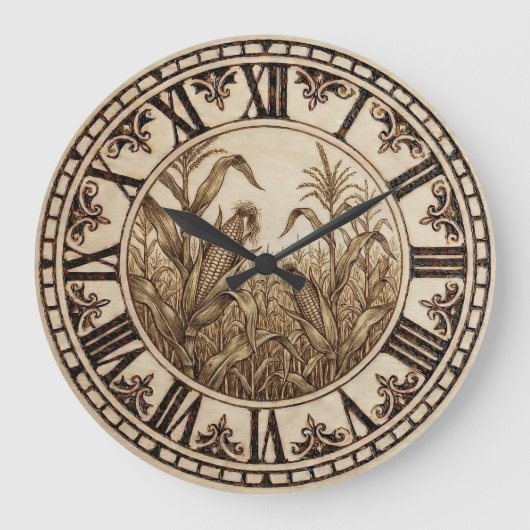Cornfield Wall Clock Grote Klok (Voorkant)