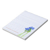Cornflower Bachelor Buttonnen Flowers Blue Lined Notitieblok (Linkerzijde)