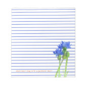 Cornflower Bachelor Buttonnen Flowers Blue Lined Notitieblok (Voorkant)
