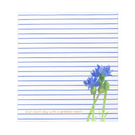 Cornflower Bachelor Buttonnen Flowers Blue Lined Notitieblok