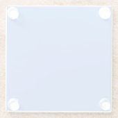 Cornflower Blauw Vierkant Glas Onderzetter (Achterkant)