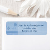 Cornflower blauwe adresetiketten etiket (Insitu)