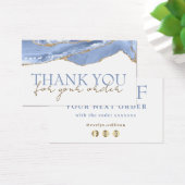 Cornflower blauwe agaat dank u kortingskaart visitekaartje (Bureau)