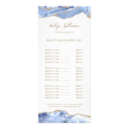 Cornflower blauwe agaat prijslijst rack kaart