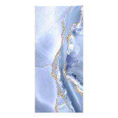 Cornflower blauwe agaat prijslijst rack kaart (Achterkant)