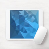 Cornflower Blue Abstract laag veelhoekveld Muismat (Met muis)