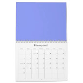Cornflower Blue Achtergronden op een agenda Kalender (Feb 2027)