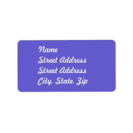 Cornflower Blue Address Sticker