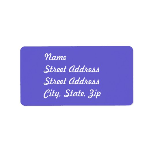 Cornflower Blue Address Sticker (Voorkant)