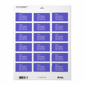 Cornflower Blue Address Sticker (Full Sheet)