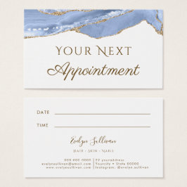 Cornflower Blue Agaat Afspraakkaart Visitekaartje