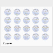 Cornflower Blue Agaat Dank u Ronde Sticker (Vel)