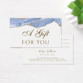 Cornflower Blue Agaat Gift Kaart (Bureau)