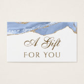 Cornflower Blue Agaat Gift Kaart (Voorkant)