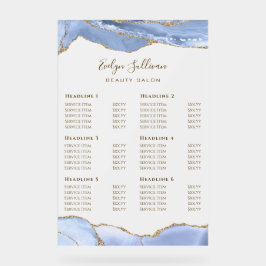 Cornflower Blue Agaat prijslijst Acryl Bord