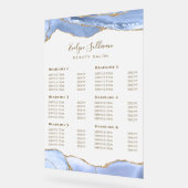 Cornflower Blue Agaat prijslijst Acryl Bord (Hoek)