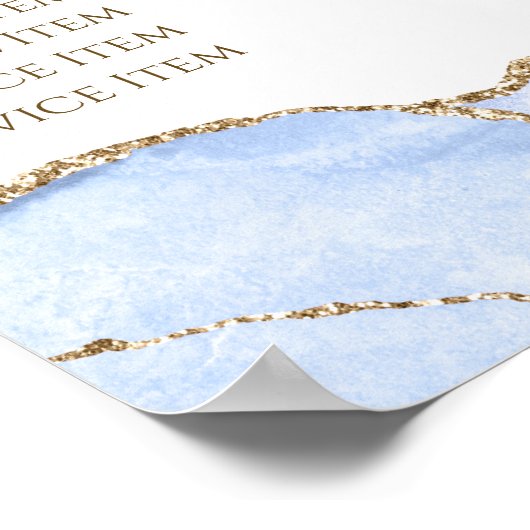 Cornflower Blue Agaat prijslijst Poster (Hoek)