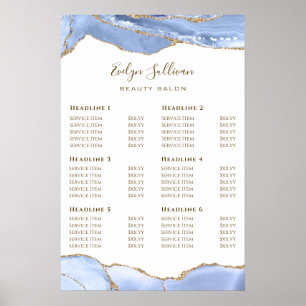 Cornflower Blue Agaat prijslijst Poster