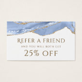 Cornflower Blue Agate Referral Kaart (Voorkant)