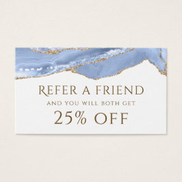 Cornflower Blue Agate Referral Kaart