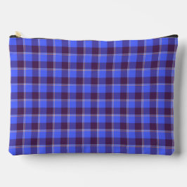Cornflower Blue and Livid Brown Plaid Etui