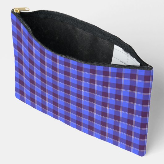 Cornflower Blue and Livid Brown Plaid Etui (Open)