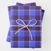 Cornflower Blue and Livid Brown Plaid Inpakpapier Vel (In situ)