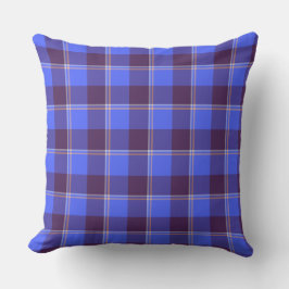 Cornflower Blue and Livid Brown Plaid Kussen
