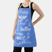 Cornflower Blue Baking Words Schort (Insitu)