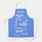 Cornflower Blue Baking Words Schort (Voorkant)