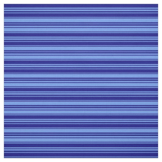 Cornflower Blue & Blue Stripes/Lines Pattern Stof (Swatch)
