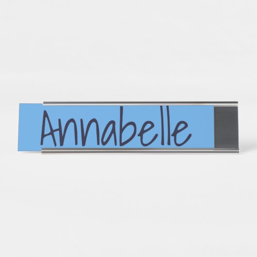 Cornflower Blue Bureau Naambordje (Voorkant)