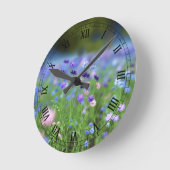 Cornflower Blue Clock Ronde Klok (Hoek)