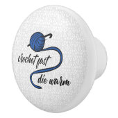 Cornflower Blue Crochet Fast, Die Warm Keramische Knop (Rechts)