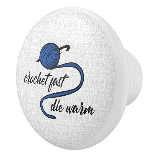 Cornflower Blue Crochet Fast, Die Warm Keramische Knop (Rechts)