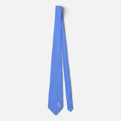 Cornflower Blue | Elegant monogram + naam Stropdas (Voorkant)