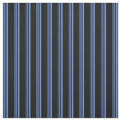 Cornflower Blue en Black Stripes/Lines Pattern Stof (Swatch)