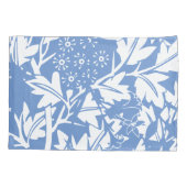 Cornflower Blue Floral Monogram Kussensloop (Achterkant)