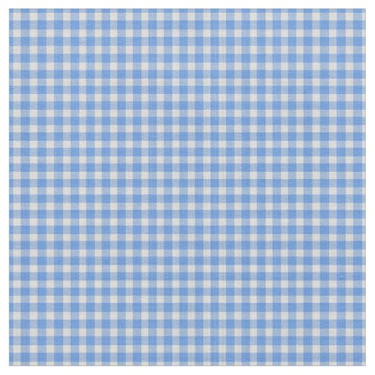 Cornflower Blue Gingham Check Pattern  Stof (Close Up)