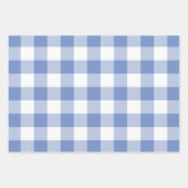 Cornflower Blue Gingham Check Pset Inpakpapier Vel (Voorkant)